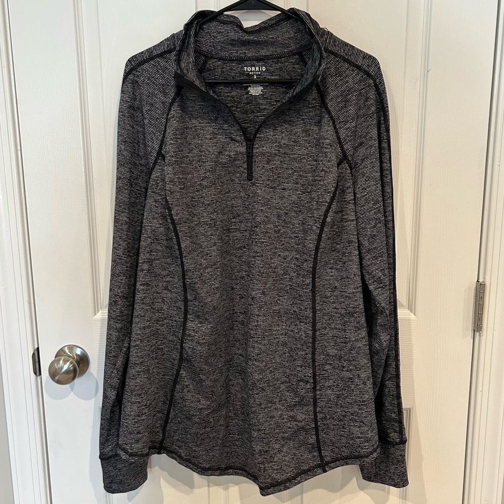 Torrid Active‎ Super Soft Performance Jersey 1/4 Zip Pullover, 3 (3X)